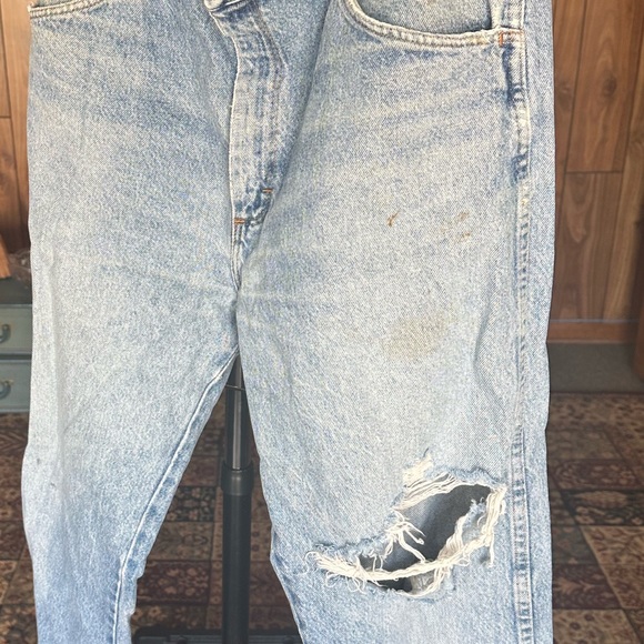 Rustler Jeans - Distressed Knee, Baggy Dad Jeans, Long Length 100% Cotton! - Picture 6 of 10